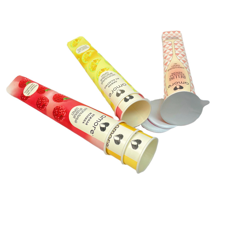 paper popsicle cup custom printed ice cream paper tub Ice Cream paper cone Cup Calippo tube