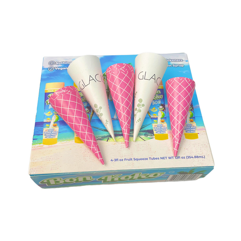 High quality food grade ice cream containers cone paper ice cream wrapping paper kraft paper for ice cream cone