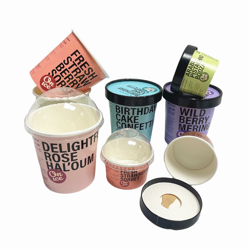 Wholesale Ice cream cup, paper ice cream packaging, packaging for ice cream