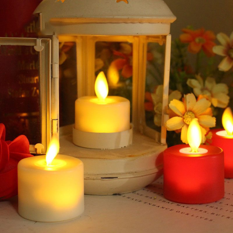 wholesale led pillar candle small plastic Battery Powered flameless led candles Atmosphere decoration