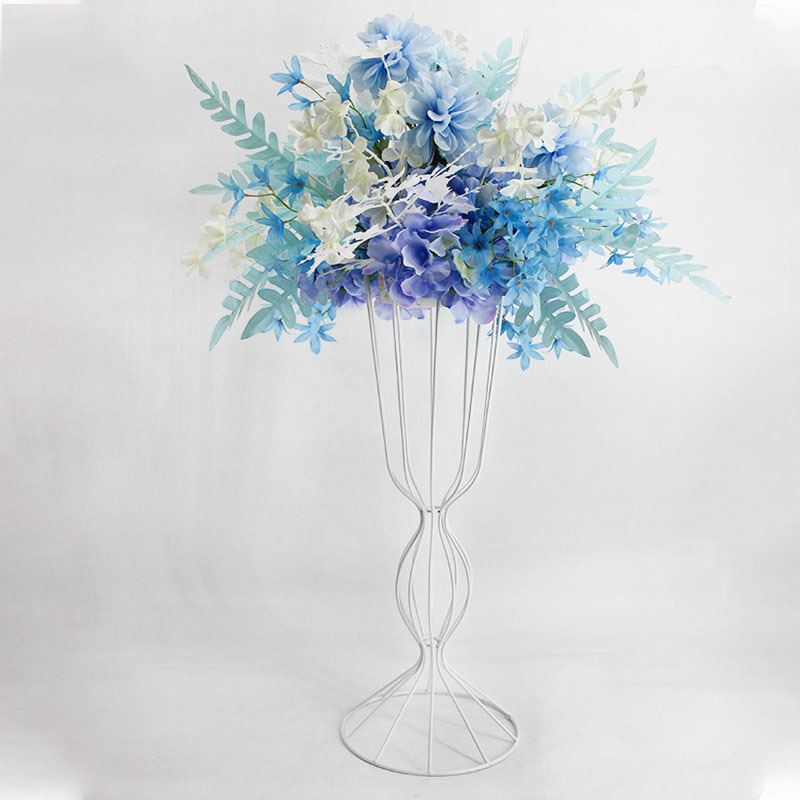 hintcan iron flower stand metal Hollow out giant flower bouquet stand for table chandelier centerpiece decoration