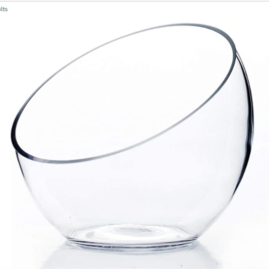 Slant Cut Bowl Glass vase clear thicken glass plants Terrarium Candy Dish Fruit Jar Floral Container for home wedding wholesale