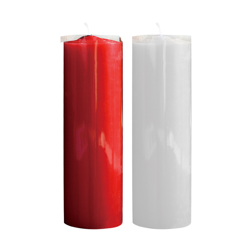 wholesale white pillar candle in bulk oversize 60 hours lighting paraffin wax candles for wedding home table centerpieces