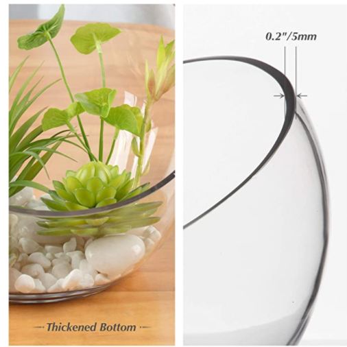 Slant Cut Bowl Glass vase clear thicken glass plants Terrarium Candy Dish Fruit Jar Floral Container for home wedding wholesale