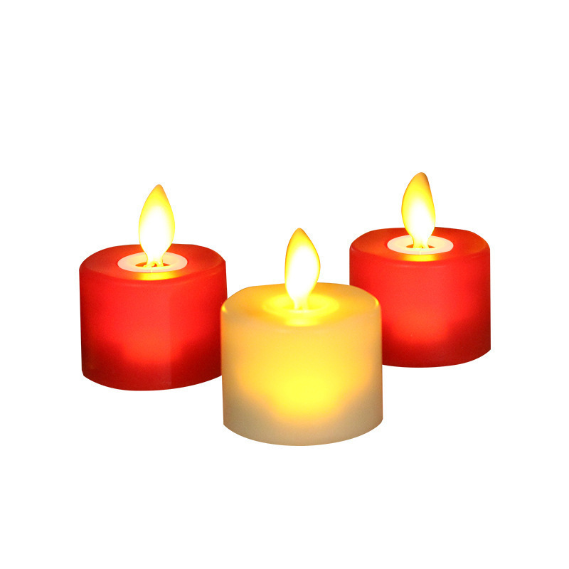 wholesale led pillar candle small plastic Battery Powered flameless led candles Atmosphere decoration