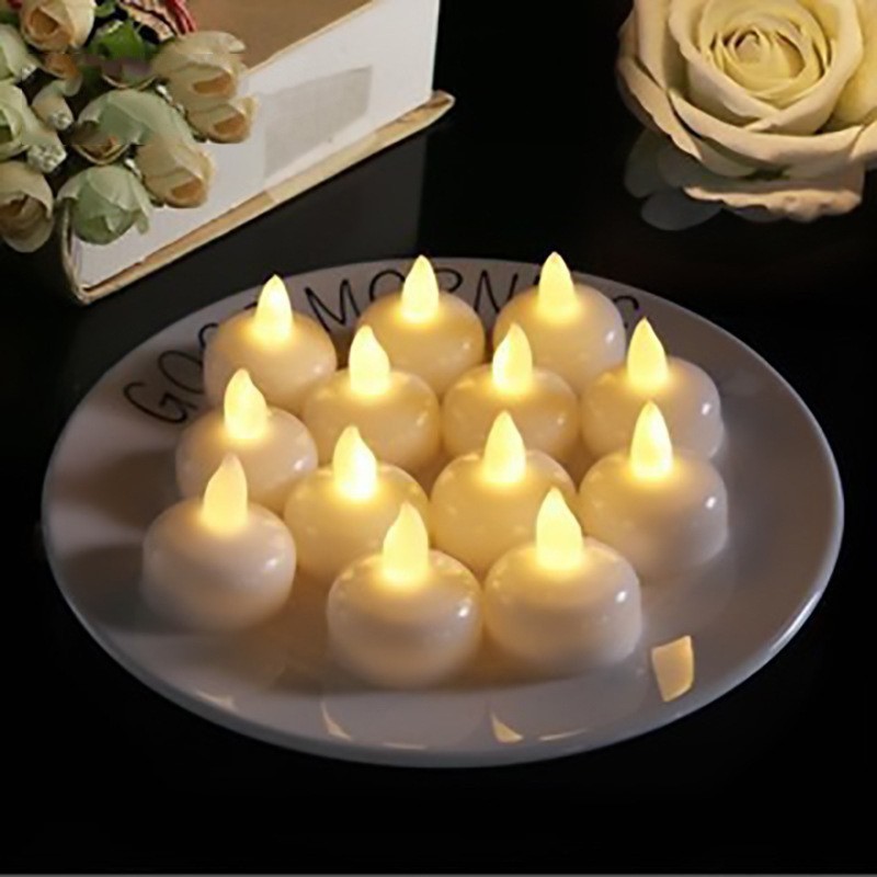 led floating candle mini candle plastic with swing flame floating candle in water for home wedding decor