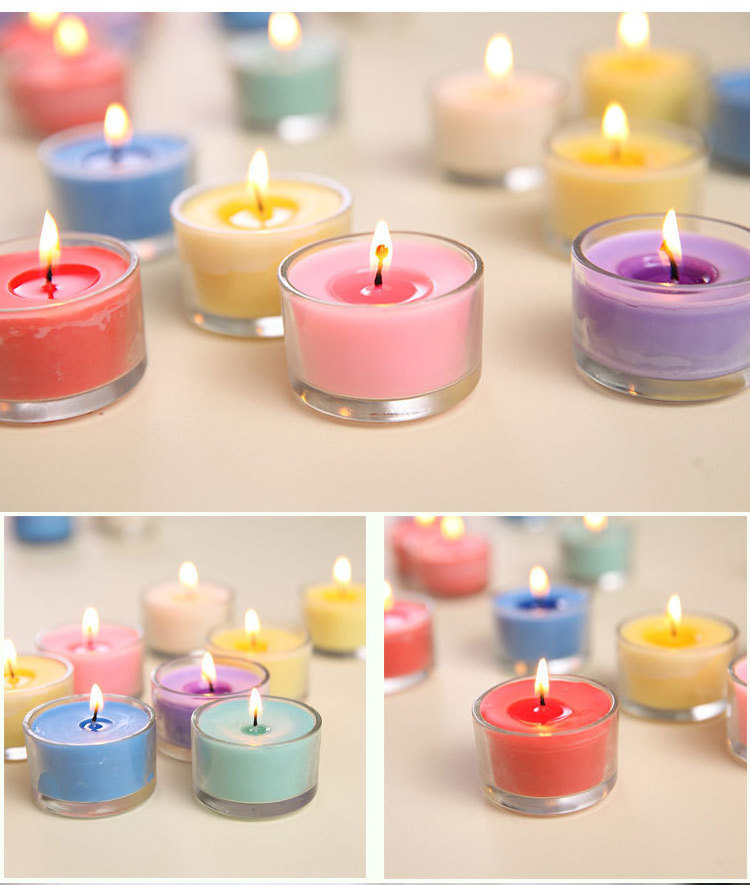 scented Tea Lights Candles Bulk glass paraffin wax luxury home fragrance vessel aromatherapy candle Gifts Sets