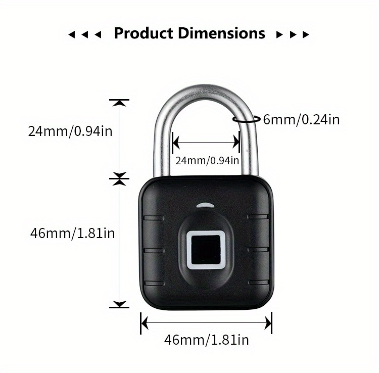 Smart Fingerprint Keyless Padlock Filing Cabinet Lock Without Drilling Smart Child Padlocks smart padlock gadget magnet