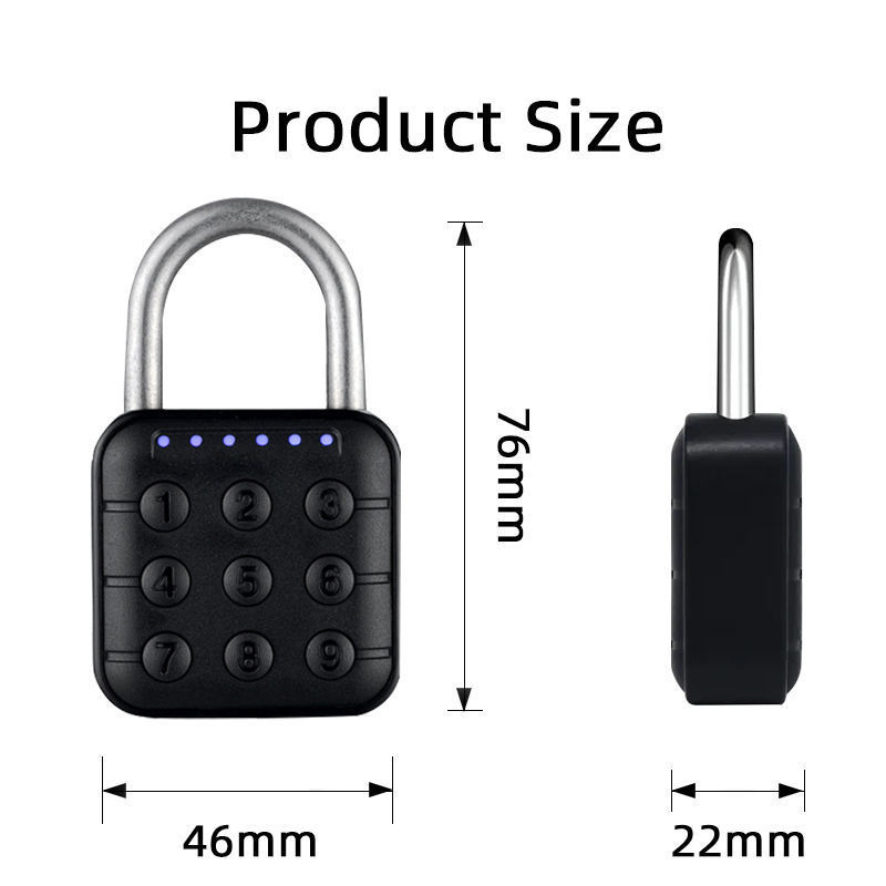 Shenzhen Small Waterproof Safety Drawer Device Mini Fingerprint Padlock Smart Touch Fingerprint  For The Outside Door