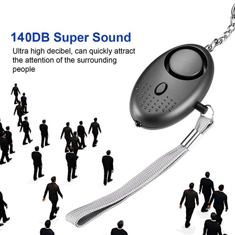 Self Defense 130DB Siren Song LED Portable Emergency SOS Water Proof Set Of Five Safesound Personal Alarm Keychain