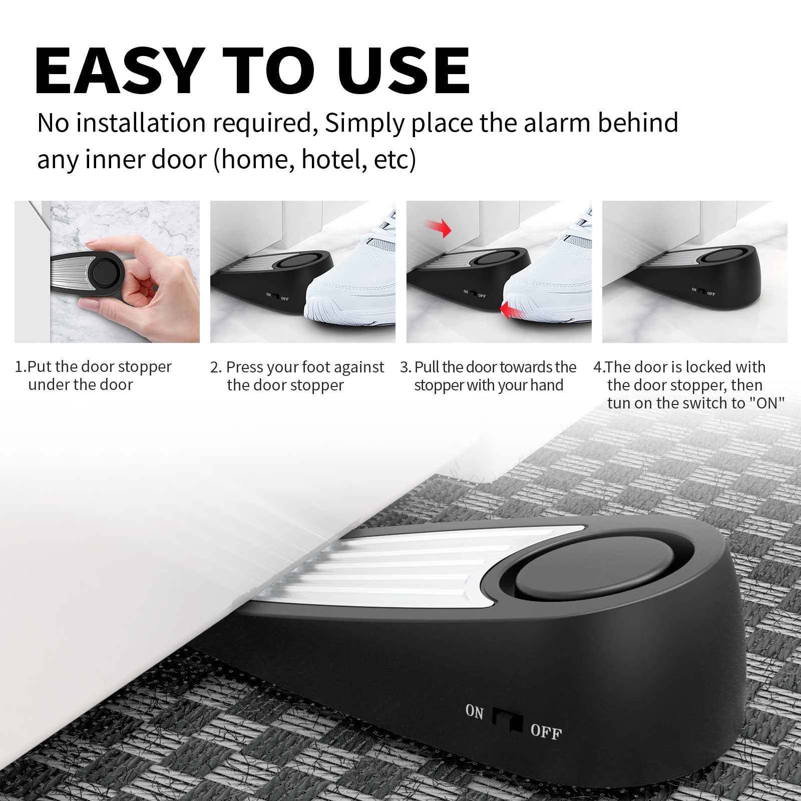 New Design Home Security Gsm Refrigerator Open Window Simple Sensor Magnetic automatic door stop alarm door block