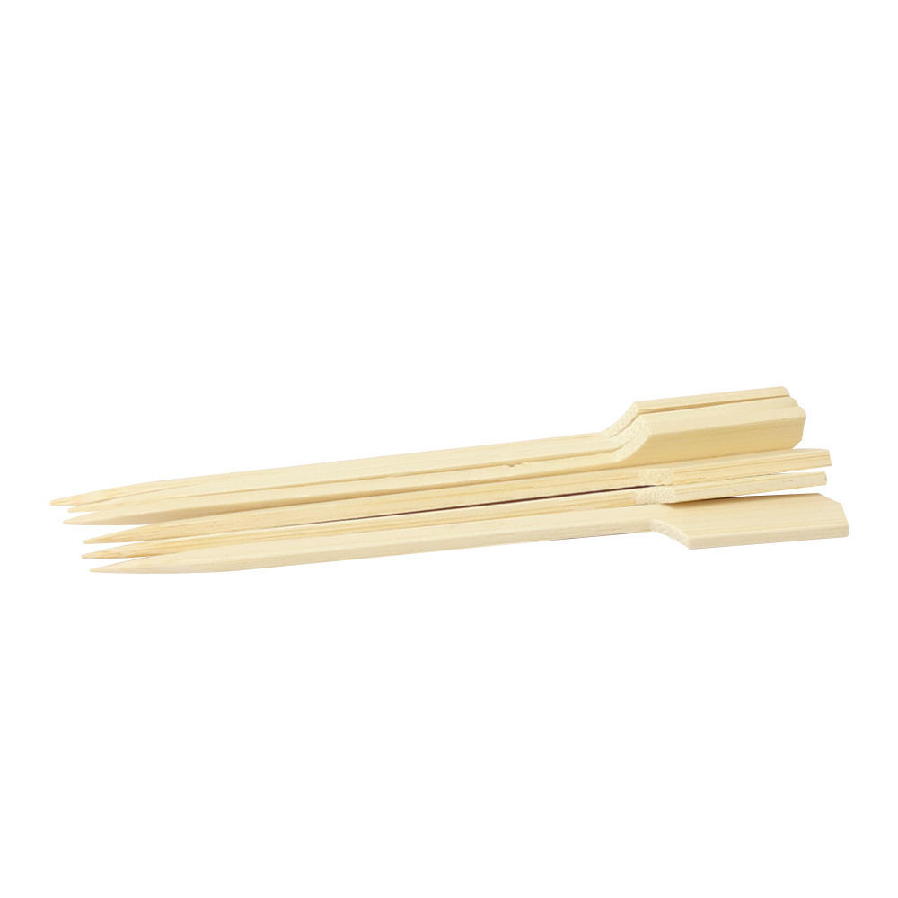 Wholesale BBQ skewers bamboo food sticks disposable bamboo skewers