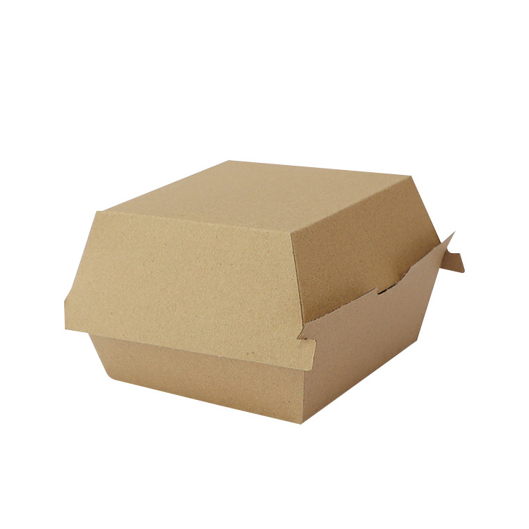 Wholesale 1 Pack Takeaway Kraft Burger Box Lunch Food Box for Burger