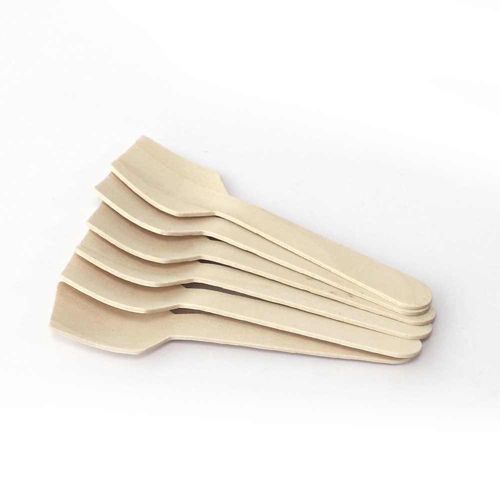 Natural disposable wooden spoon bulk cheap for ice cream spoon