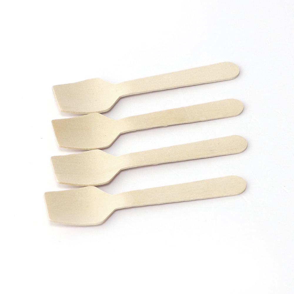 Natural disposable wooden spoon bulk cheap for ice cream spoon