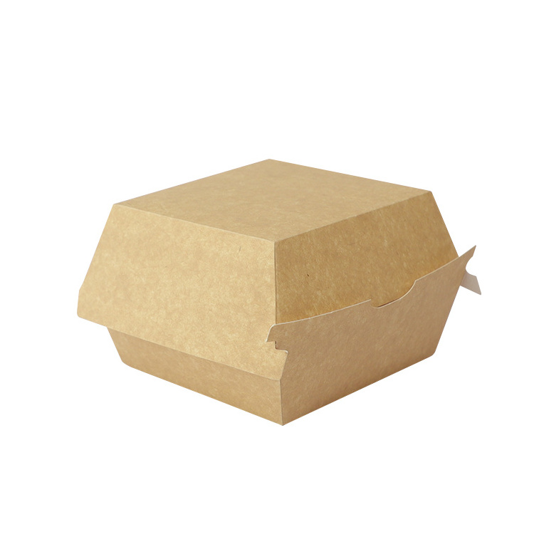 Wholesale 1 Pack Takeaway Kraft Burger Box Lunch Food Box for Burger