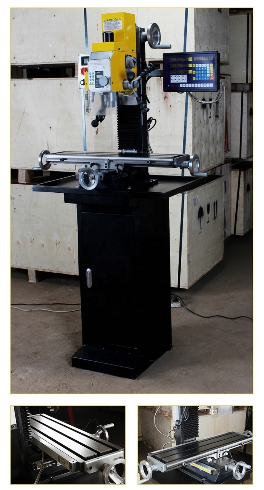 WMD25V Mini manual metal drilling milling machine metal milling and drilling machine