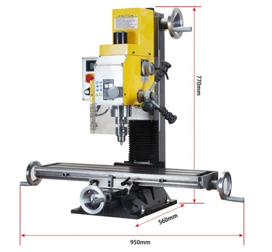 WMD25V Mini manual metal drilling milling machine metal milling and drilling machine