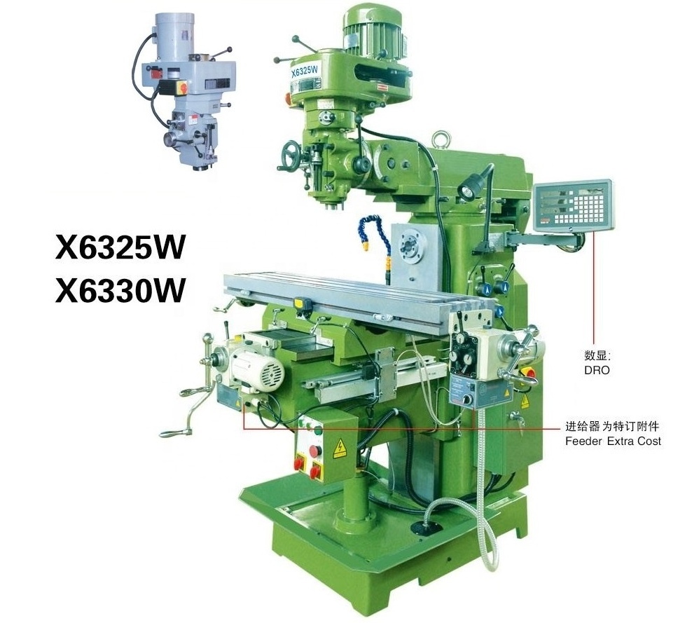 X6325W Universal Best Sale Factory Price Metal Working Vertical Variable Speed Universal Turret Milling Machine