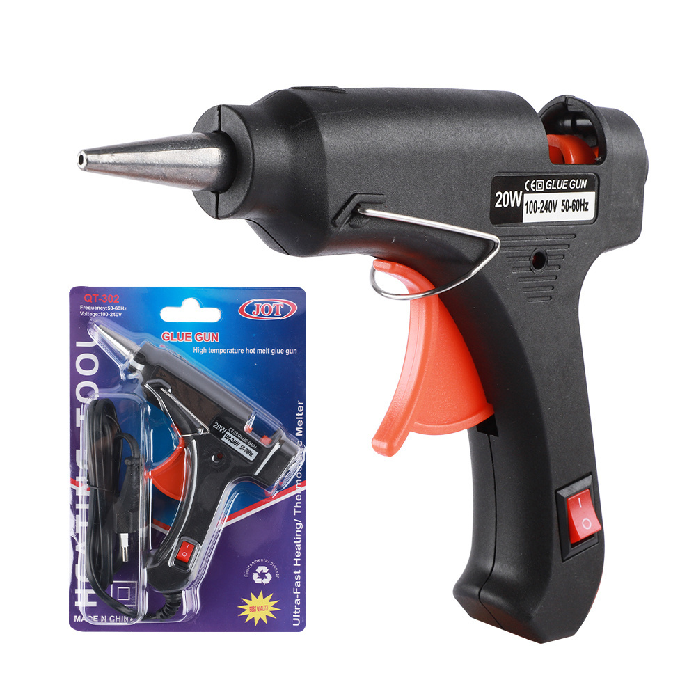 Cordless 20W Hot Melt Glue Gun with 7mm Glue Sticks Mini Industrial Guns Heat Temperature Thermo Electric Repair Tool