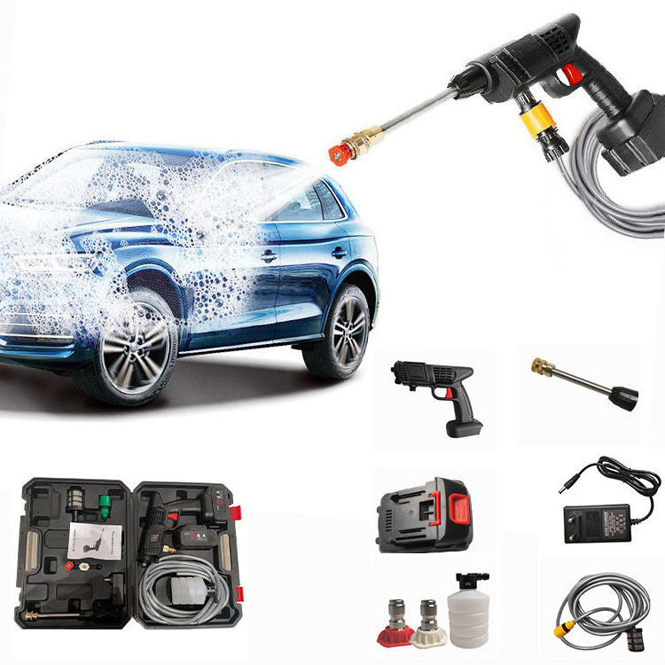 24V 48V 96V Car Washer DIY Home High Pressure Portable Wash Gun Cordless Electric Cleaning Machine One Battery Washer Spray Gun