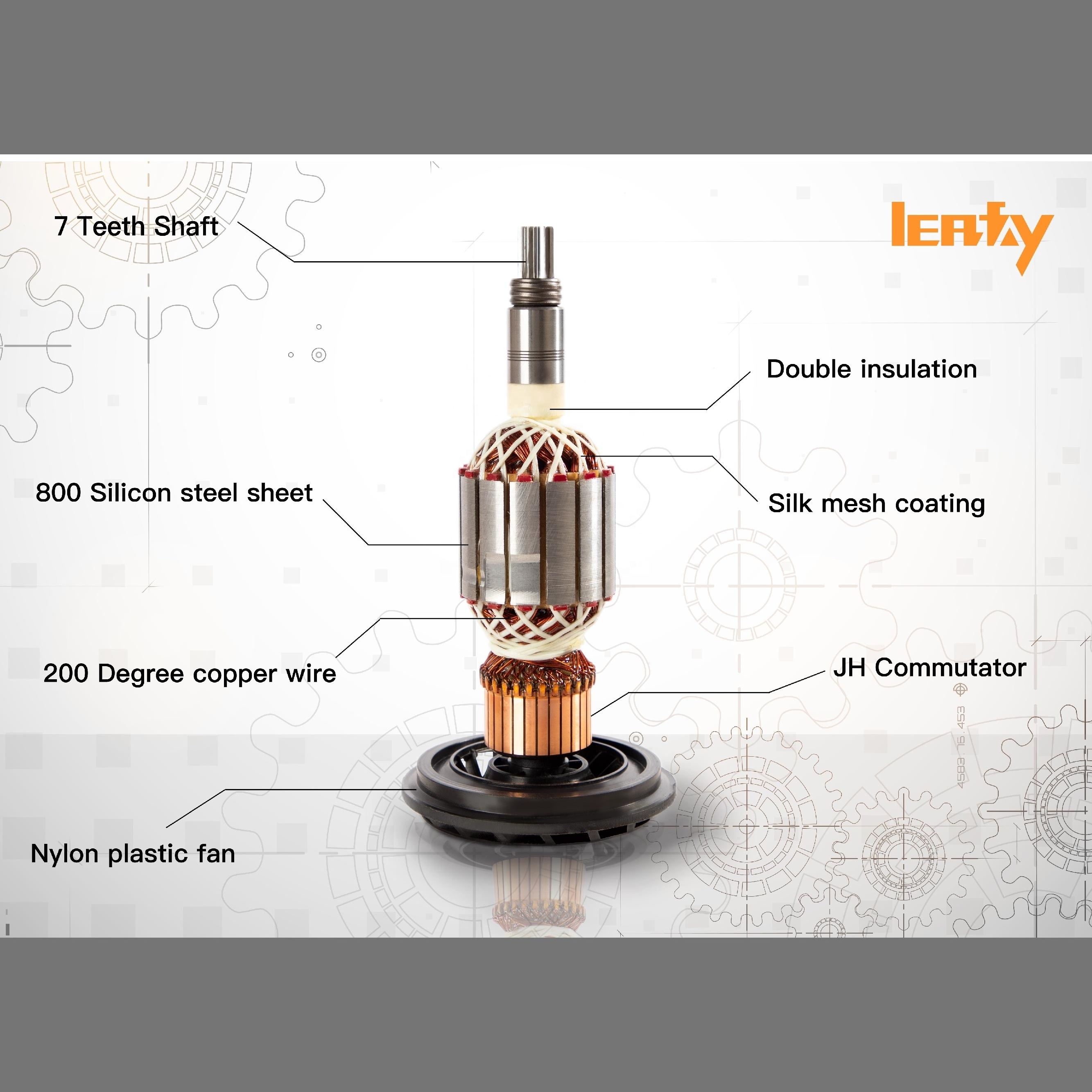 GSH 11E Armature 220V Copper Wire Motor Rotor for Demolition Hammer Machine