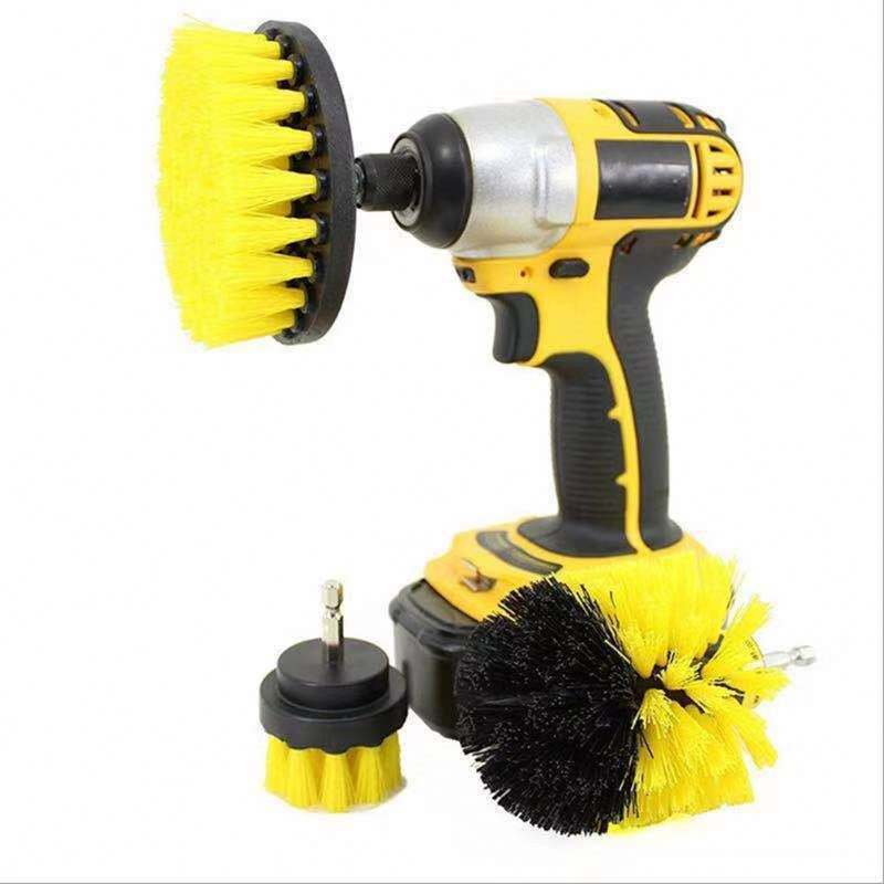 Electric Nylon Cleaning Brush Auto Detailing Brush Kit used for clean Bathroom Surfaces Tub/Shower/Tile and Grout