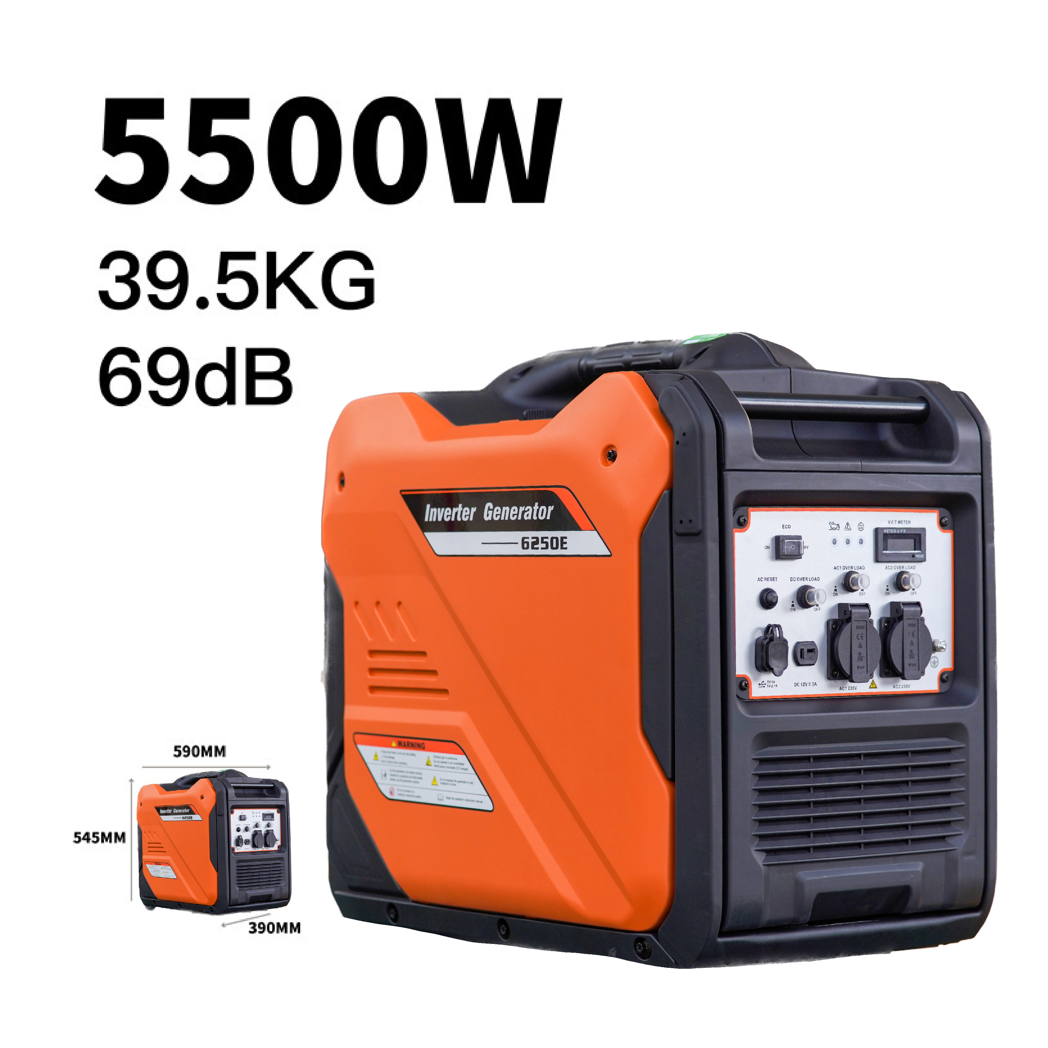 Max 5500w Silent Inverter Generator 220V 7Kva Gasoline Generator DC 12V Machine With Electric Start Commercial Use