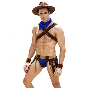 2019 Sexy Gay Men Underwear Sexy Cowboy Costume Fantasias