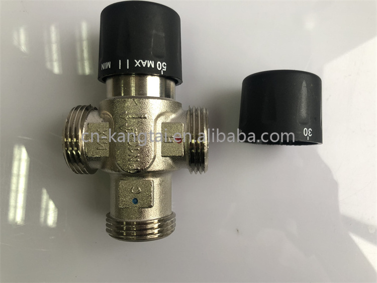 The purpose of the three-way thermostatic mixing valve