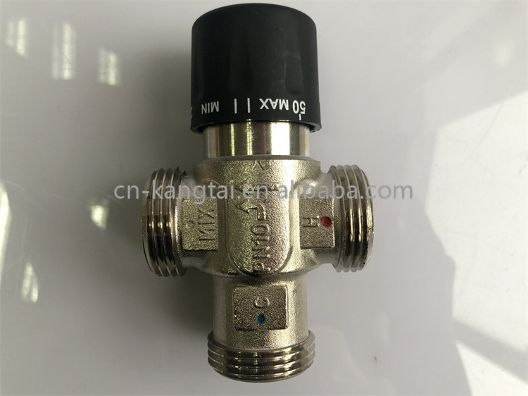 The purpose of the three-way thermostatic mixing valve