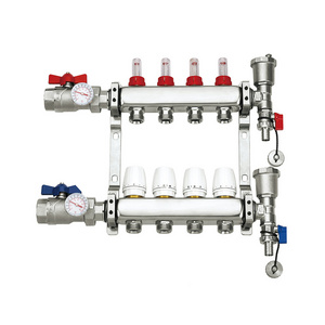 Floor heating Systems new products water distribution brass flow meter intake manifold