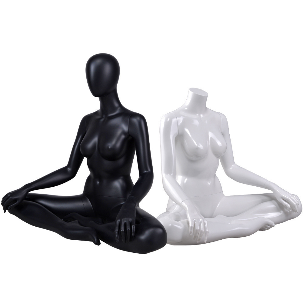 Wholesale New design fiberglass female yoga display mannequin for sale