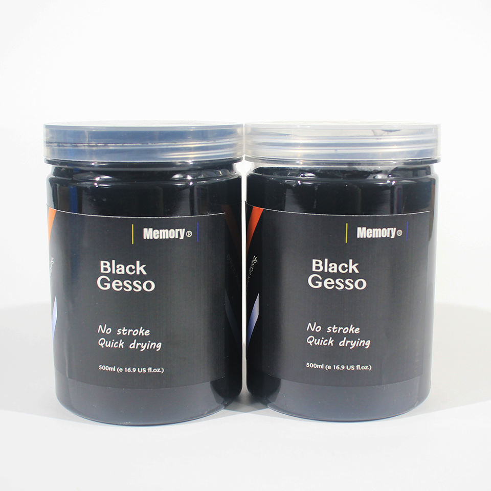 500ml Matt black gesso no stroke acrylic paint