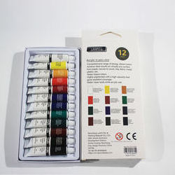 Student  12 color Acrylic paint set 6ml in paper box