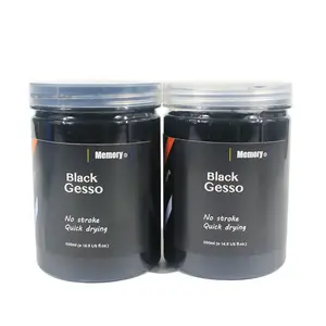 Memory Matt black gesso 500ml no stroke  in tube package painting kit