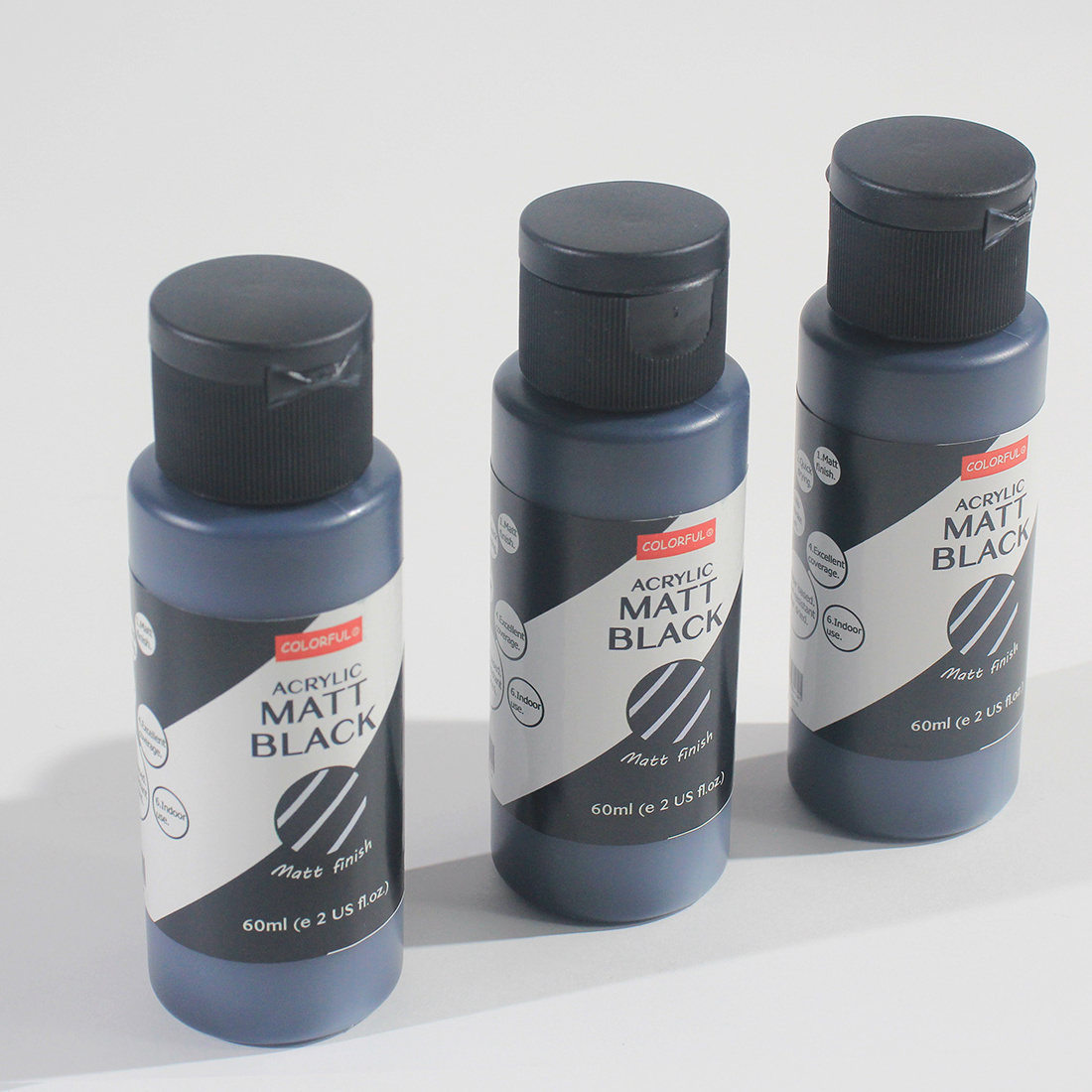 Matt finish black gesso Craft Acrylic 60ml no stroke