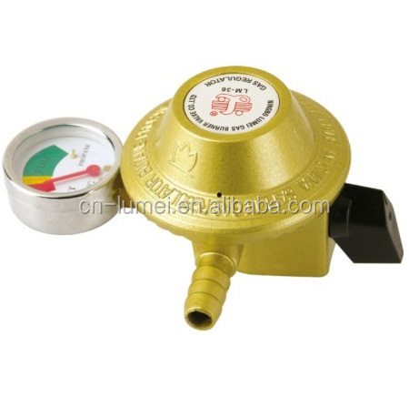 LPG gas regulator with gauge meter ISO9001-2008