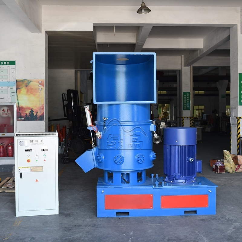 Recycled Plastic Pet Fiber PE PP Plastic Film Agglomerator/ Pellet Granules Compactor Machine