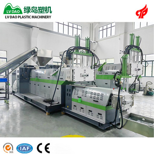 Lvdao Machinery high capacity recycle machine pp pe pswaste plastic recycling pelletizing granules pellet making machine line