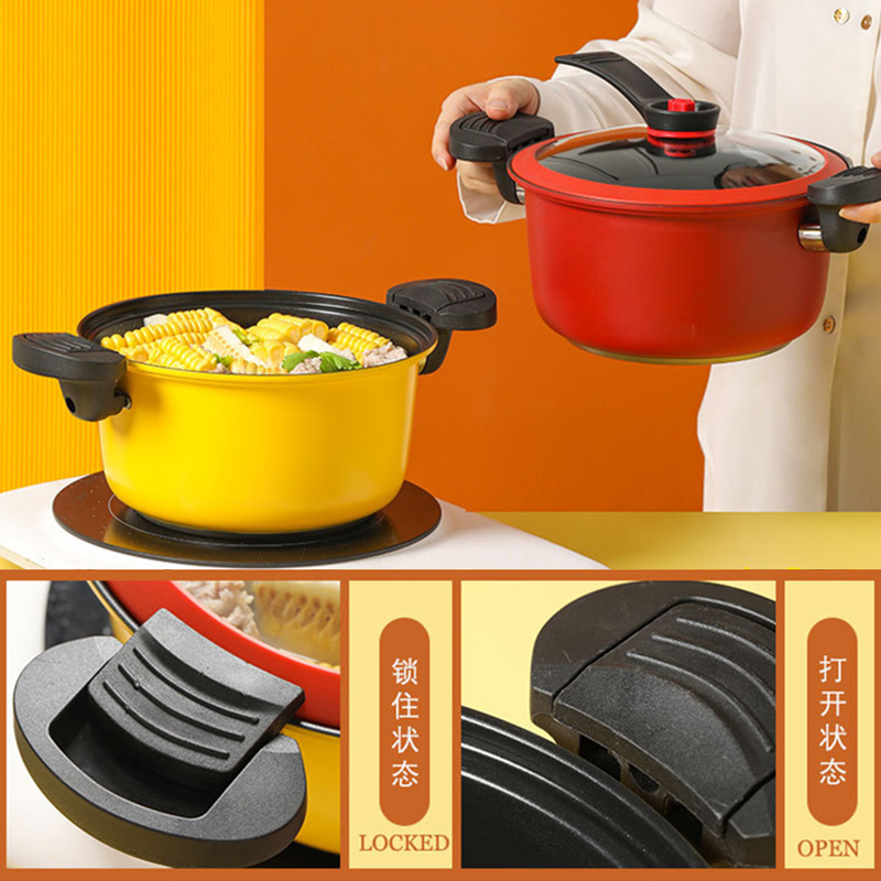 wholesale Low Pressure Cooker Nonstick Cookware stainless steel Micro pressure cooker Stew Pot Induction Soup Pot