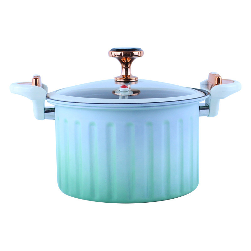 10L New Kitchen Cookware Product Cast Iron Nonstick Stew Soup Pot Gas gradient color Micro Pressure Cooker