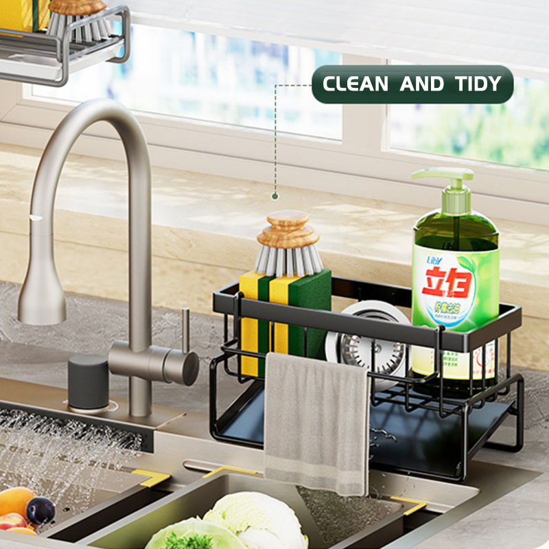 Mini kitchen organizer holder sink sponge rag organizer basket sink Drain basket rack