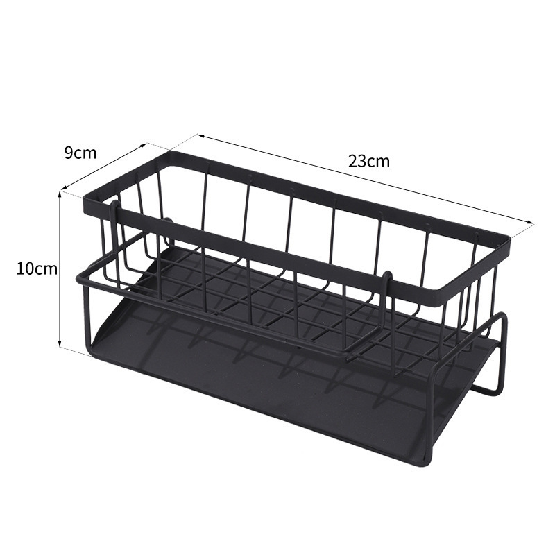 Kitchen Metal Drain Basket Rack Sink Sponge Storage Holder Towel Drying Organizer Rack