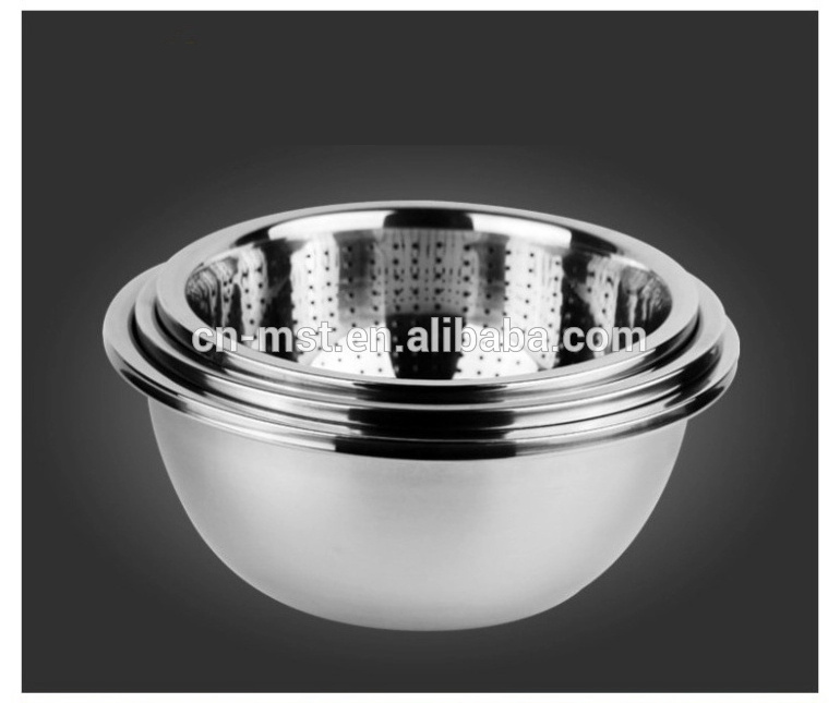 High quantity Kitchen cooking utensil Stainless steel Strainer rice colander Vegetable Fruit Washing Sieve