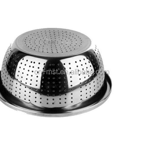 High quantity Kitchen cooking utensil Stainless steel Strainer rice colander Vegetable Fruit Washing Sieve