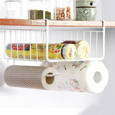 Kitchen Metal Hanging Baskets Household cabinet shelf Carbon Steel Hanging Storage Baskets Organizer For Cabinet Wardrobe