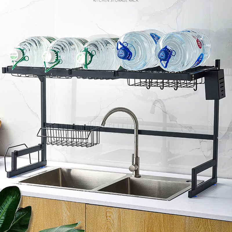 Kitchen Shelf tableware Organizer Bowl Plate Drying Rack Stainless Steel Over the Sink Dish Drainer Rack