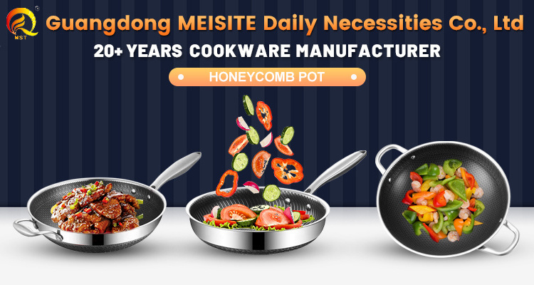 High Quality Stainless steel 304 frying pan cookware Tri ply sartenes induction pans cooking fry pan