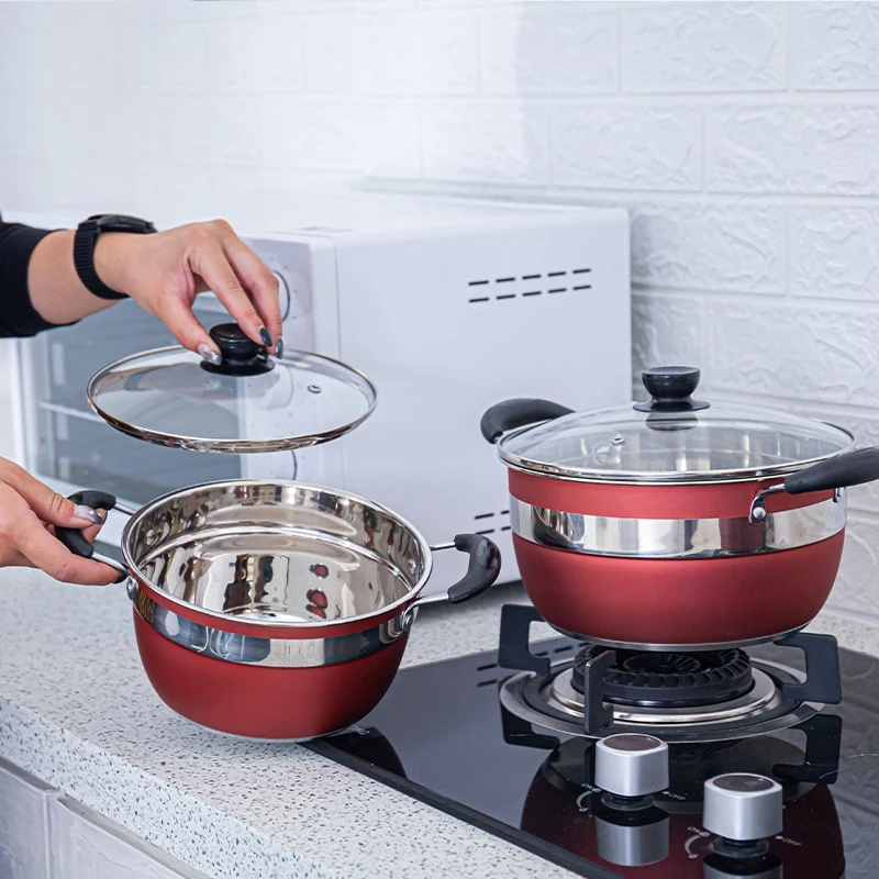 Factory Direct Kitchen soup pot Stainless Steel Cookware Sets Pots and Pans Non Stick Cooking Pot Set